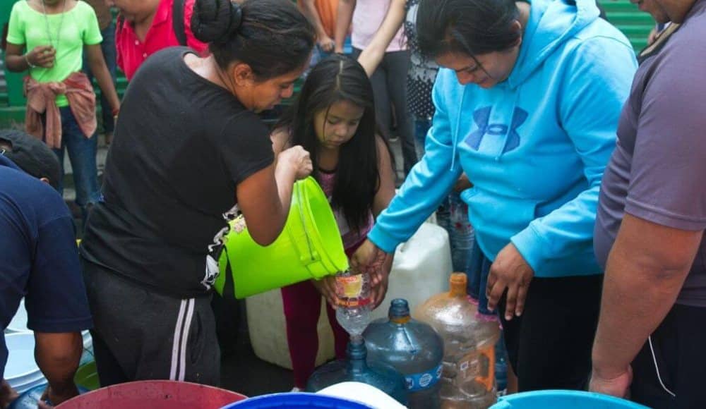 corte de agua en Iztapalapa