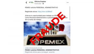 Advierte Pemex sobre fraude por medio de ofertas laborales falsas