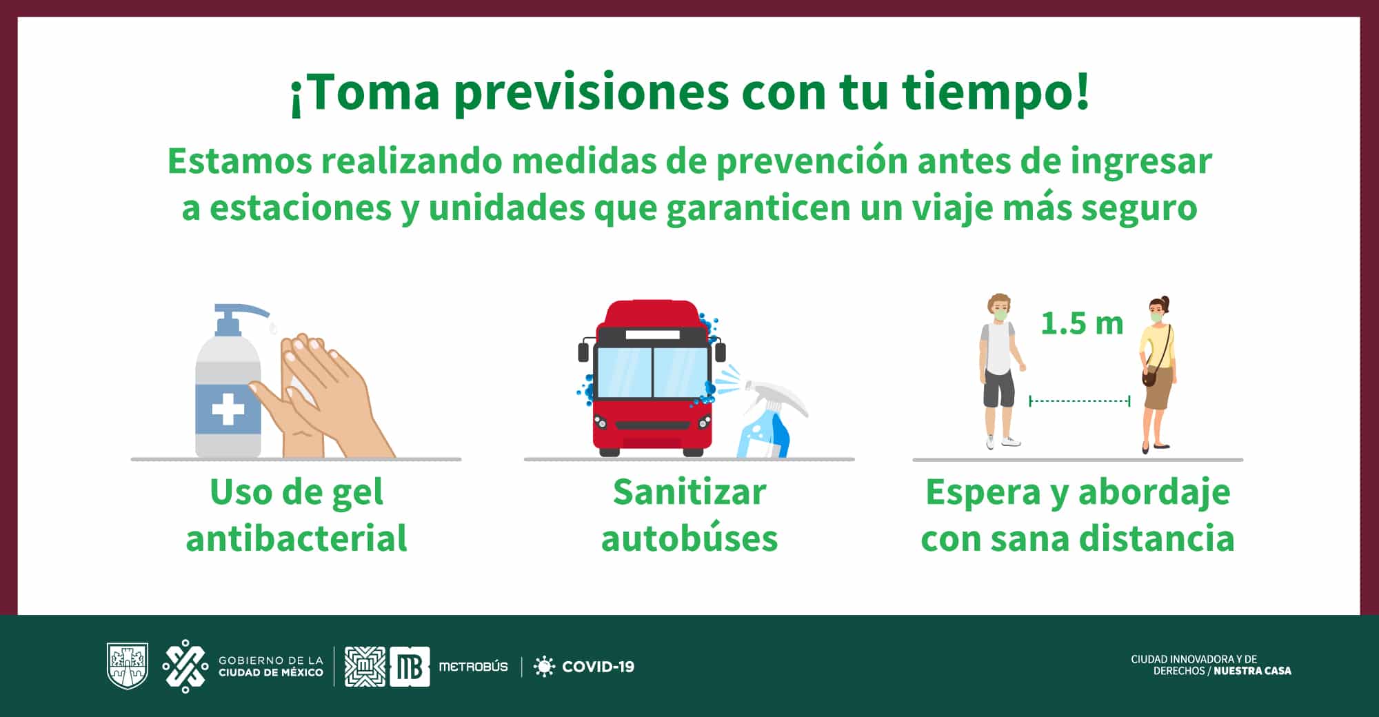 Metrobús dosificará entrada de usuarios