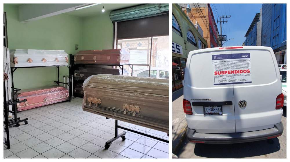 Clausuran 11 funerarias ilegales en Edoméx