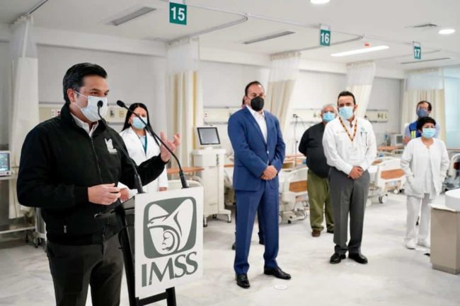 Área COVID del hospital del IMSS en Cuautla