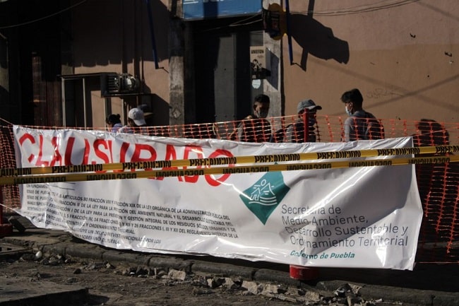 clausuran obras en el centro histórico de Puebla