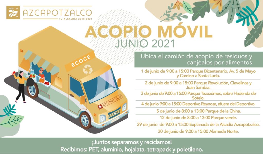 Azcapotzalco acopio móvil junio