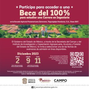 La juventud mexiquense puede concursar por una beca para estudiar en Tegucigalpa, Honduras