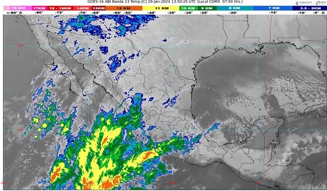 Clima para hoy 29 de enero del 2024