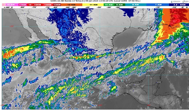 Clima para hoy 9 de enero del 2024