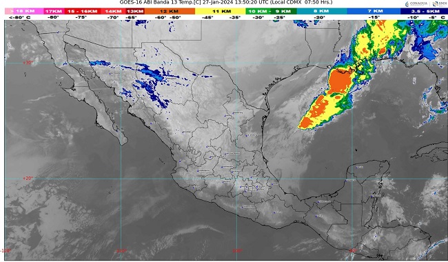 Clima para hoy 27 de enero del 2024