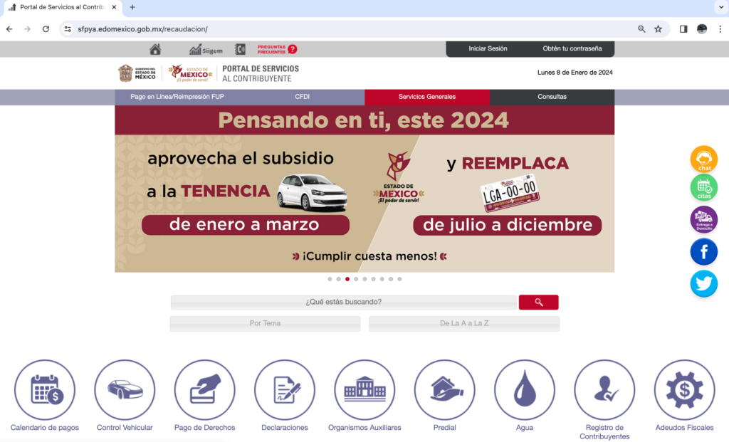 Informa Secretaría de Finanzas que Portal de Servicios al Contribuyente del Estado de México opera con normalidad