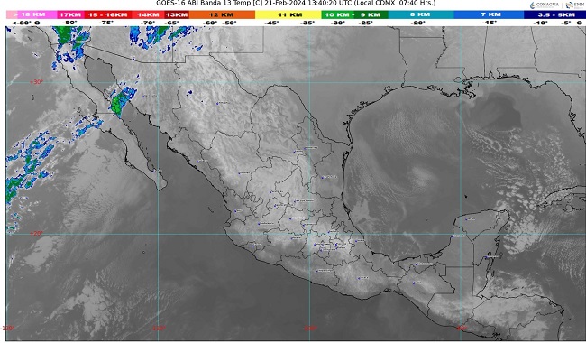 Clima para hoy 21 de febrero del 2024