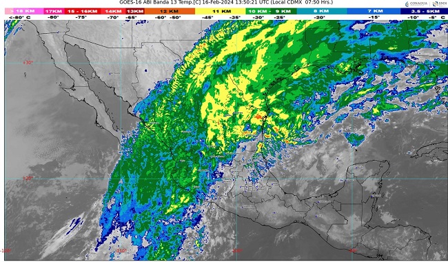 Clima para hoy 16 de febrero del 2024