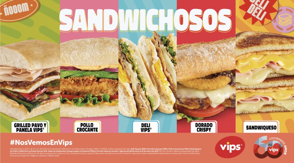 “Sandwichosos” la innovación culinaria de Vips